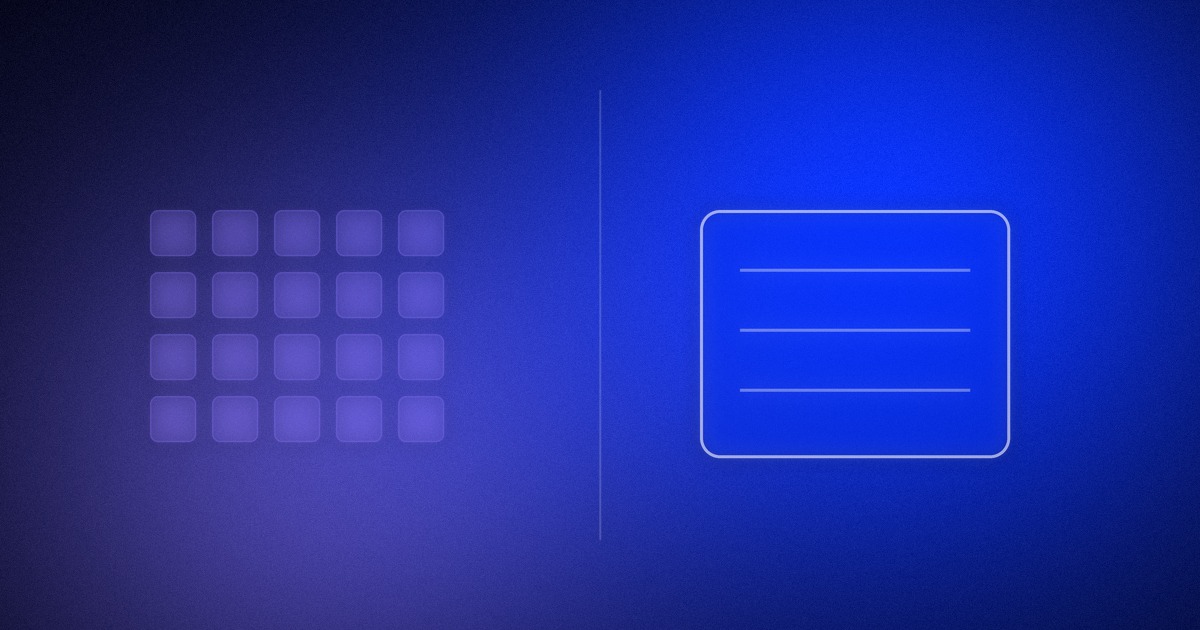 Abstract comparison of crowded shared hosting cells against a single dedicated VPS block